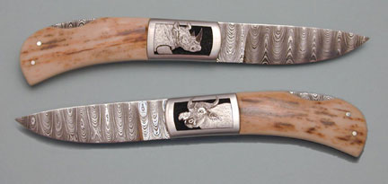 Brian Lyttle Custom Knifemaker: Damascus Knives - Folding Knives (Click on picture to get ENLARGED view)