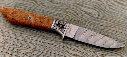 Brian Lyttle Custom Knifemaker: Damascus Knives - Hunter (Click on photo to get ENLARGED view)