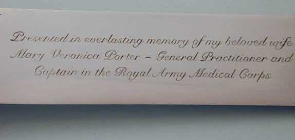 Brian Lyttle Custom Knifemaker: Commemorative Dirk - engraved blade