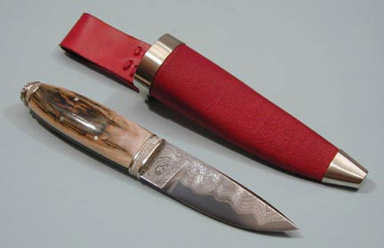 Brian Lyttle Custom Knifemaker: Damascus Knives - Dress Knives (Click on photo for other views of this knife)