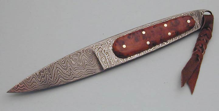 Brian Lyttle Custom Knifemaker: Damascus Knives - Sgian Dubh (enlarged view)