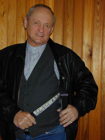 Brian Lyttle Custom Knifemaker: Tanto; pulled out of sheath and blade showing